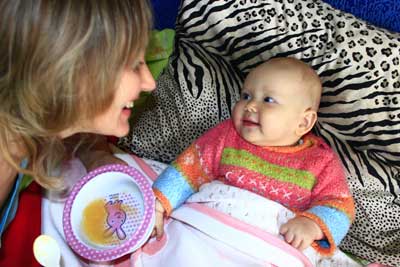 Smiling Baby and Mum