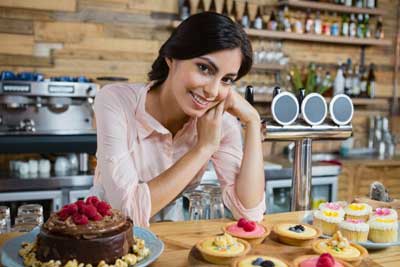 Young Lady with Cakes and Tarts